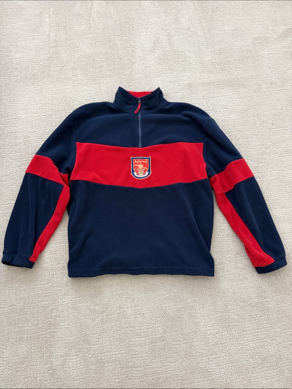 Retro Arsenal Fleece Half Zip Mens L
